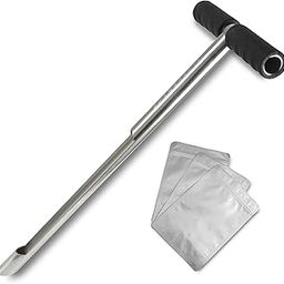 Sleekspace Soil Probe with Small Soil Sampler Bags. 20" Soil Sample Probe Rod. Patent Pending Ground Probe Design for Tidy Strata in Soil Test Sampling.-12