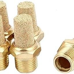 MAXAIR Air Pneumatic Mufflers, Male Thread Sintered Bronze Exhaust Muffler Silencer (1/4"Bsp PACK OF 5PCS)-picture-13