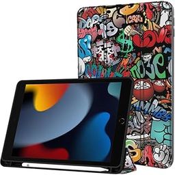Robustrion Cover for iPad 9th Generation Cover/iPad 8th Generation/iPad 7th Gen Cover Case 10.2 inch with Pencil Holder [Auto Sleep Wake Support] - Hippy-4