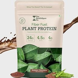 The Healthspan Co. Plant Based Protein Powder for Men & Women, Rich in Fiber, Gut Friendly & Digestive Support | 24-gram Protein | 4-gram Fiber | 4.5-gram BCAA | 0 Added Sugar | Belgian Chocolate - 525 Gram-image-72