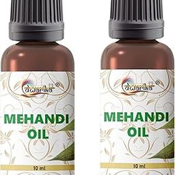 Dwarika, (Pack of 2) Pure Mehndi Oil for Mehndi Cones | Mix Henna Mehendi Sadi Oil for Bridal & Cone Making | Natural Tea Tree Blend for Dark Color 10ml each-30