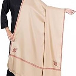 Pure Kashmiri Woolen Kashmiri Embroidery Maroon Shawl (Size 45X86 Inch)-image-34