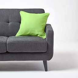 AURAVE Cotton 210 TC Cushion Cover with Concealed Zipper Multi-Usage Sponge Lining, Piped Edges for Soft Living Room Solid Cushion Cases Cover Pack of 1 (16"x16"_Fluorescent Green)-image-57