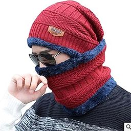 Tomorrow Winter Hat for Men, Beanie Hat and Scarf Set, Thermal Neck Warmer, Fleece-Lined Hat and Scarf, Men Winter Neck Warmer, Warm Scarf for Winter, Men Thermal Beanie-93