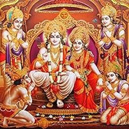 Backdropon God Shree Ram Parivar Design Backdrop Cloth for Pooja Decoration Traditional/Background Curtain Cloth for Pooja/Festival Fabric Polyester Size 3 Feet Height and 5 Feet Width(3 * 5)-image-75