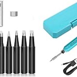 Serplex® Soldering Kit Combo – 10pcs Assorted Tips for Hakko 900M 936 60W/80W with USB LED Digital Electric Soldering Iron, Adjustable 200-450℃, Ideal for DIY, Crafts, Scrapbooking, Repairs-image-16