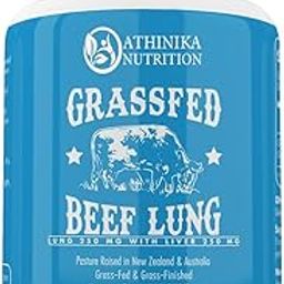 Grass Fed Beef Lung Supplement with Liver, 500mg, Lung and Liver Supplement Supports Lung, Respiratory, Vascular, and Circulatory Health, 180 Capsules-1