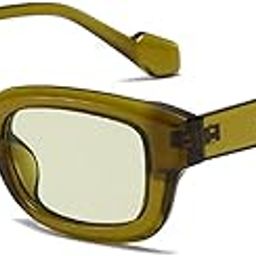 By Visions India Retro Vintage Thick Oval Abstract Unisex Sunglasses UV400 Protected Medium Size (174)-image-5