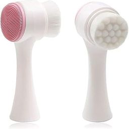 Manual Facial Cleansing Brush, 2-in-1 Silicone Face Scrubber, Dual Head for Deep Pore Exfoliation and Massage-image-20