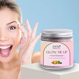 Organic Glow Me Up Face Cleanser Orange Scrub for Face & Body, Blackhead Remover, De Tan Removal Ayurveda, Dirt Removal from Neck, Knees, Elbows, Arms-96