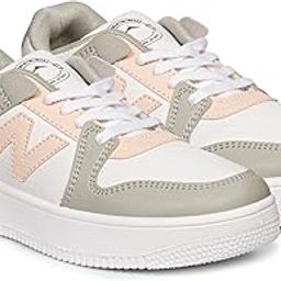 Women's Synthetic Lightweight Stylish Rubber Sole Lace-Up Sneaker Shoes-image-92