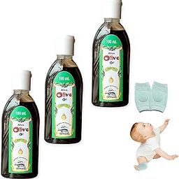 ALVO JETUN AD Vitamin Baby Oil Vitamins A, D, E and Olive Oil, 100 ml BABY GROWTH AND VIGOUR OF BABIES PACK OF 3 FREE BABY KNEE PED-image-41
