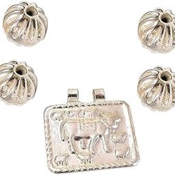 Silver/Chandi Silver Ahoi Ashtami Hoi Puja Amulet Pendant (Standard Size) with Ahoi Mata Dane Moti 4 pieces for Women-image-23