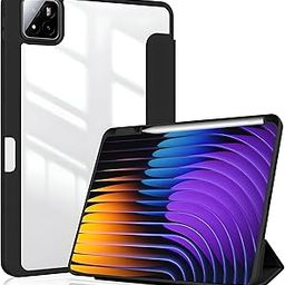 ProElite Cover for Xiaomi Mi Pad 7/7 Pro 11.2 inch case Cover, Transparent Flip Case for Xiaomi Mi Pad 7/7 Pro 11.2 inch with Pen Holder (Supports Auto Sleep Wake Function), Black-picture-12