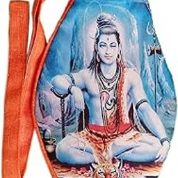 Vrindavan Beauty Products Shiv Ji Printed Cotton Japa Mala Bag Jholi Chanting Bag with Zip Pocket-image-32