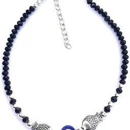 " HR FISH BLLACK CRYSTAL BEADS CHAIN BRACELET FOR GIRLS | BOYS | MENS AND WOMENS-image-23