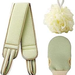 Exfoliating Back Scrubber for Shower & Exfoliating Bath Glove & Shower Loofah Sponge Set, Long Bath Body Brush for Women Men, Back Scrubber for Deep Clean & Invigorate Skin - 1 Set (Assorted Colour)-25