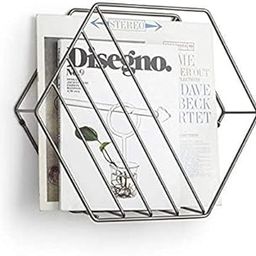 Indian Decor - Designer Hexagonal Magazine Rack Wall Organiser/Magazine Shelf/Magazine Rack/Wall Shelf/Floating Shelf - Black-image-24