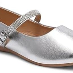 Silver Metallic Embellished Mary Jane Flats-26