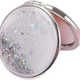 UJEAVETTE® 11xTravel Compact Double Sided Makeup Mirror Portable Magnifying Folding Mirror Silver-round-55