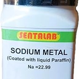 (SENTALAB) Sodium Metal 100gm (Coated in liquid Paraffin) CAS NO-7440-23-5 Extra Pure (99% Purity)-15