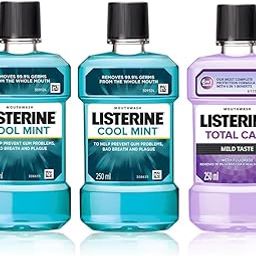 Listerine Cool Mint Mouthwash - 250ml (Pack of 2) with Total Care Mild Taste 250ml (Free)-image-96