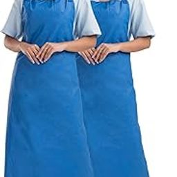 HOSPRIQS Reusable Waterproof Front Apron For Hospital & Home Use Tie-Type | Size - 45”x23” | Sky-Blue (Pack Of 2)-31
