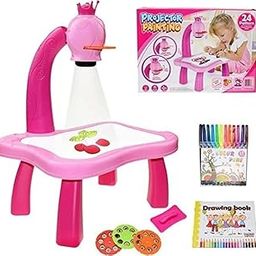 Dimitra Drawing Projector Table for Kids, Trace & Draw with Light-Music, Smart Projector Sketcher Desk, Learning Projection Painting Machine for Boy Girl 3 + Years Old (Multicolour)-image-57