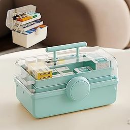 KREPS® Plastic Medicine Box, Emergency Portable First Aid Kit, Medical Box, Multi Purpose Storage Box, Multi Utility Storage with Handle. (Sky Blue)-13