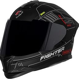 Steelbird SBH-57 Fighter F6 ISI and DOT Certified Full Face Graphic Helmet for Men and Women with Inner Silver Sun Shield-picture-26