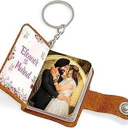 Leather Keychain Mini Photo Album With Photo's Customization | 12-24 Photo's| Personalised Gifts For Special One|Valentine Day|Couple|Mom|Dad|Birthday|Anniversary|Dsg V54,Multicolor-13