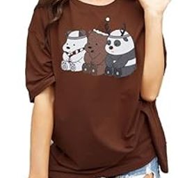 ABSOLUTE DEFENSE Oversize Tshirt Baggy for Women Girl Cotton Casual Stylish Latest Black Blue Beige Maroon Lavender Pink Brown Peach White 299 399 Under-image-90