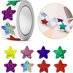 Hodaqe Glitter Star Stickers - 500Pcs Colorful Self-Adhesive Stars Shapes-27