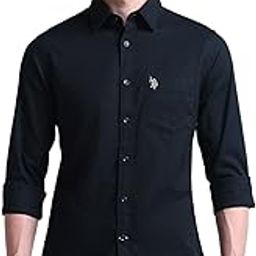 Men's Solid Cotton Dobby Tailored Fit Shirt-image-32