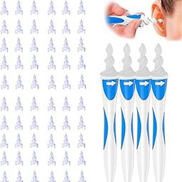 Ear Cleaner Tool, Ear Cleaning Tool Kit, Spiral Soft Head Ear Wax Removal Tool, Equipped with 64 Soft and Flexible Replacement Heads, Suitable for Ear Cleaning Kit for Adults and Children-picture-11