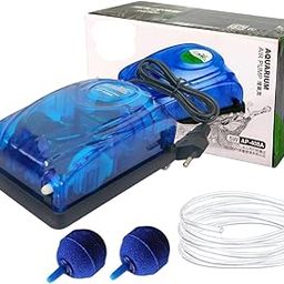 Aquarium Air Pump Ap-408A with 3mtr Pipe & 2 Air Stones by Pet & Vet.-2