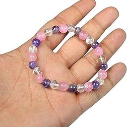 Mind Body Soul Bracelet, Combinatin Bracelet 8 mm Round Bead Bracelet for Unisex (Color : Multi) Charged by Reiki Grand Master & Vastu Expert-44
