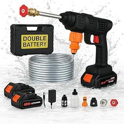 Cordless Pressure Washer, 48V Double Battery, Portable Power Cleaner with Accessories and Storage Case-image-36