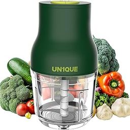 UN1QUE Automatic Electric Chopper for Kitchen | Two Speed Mode | Stainless Steel Blades | One Touch Cutter for Onion Vegetables Garlic Ginger Meat Fruits (600ML | Wired)-image-46