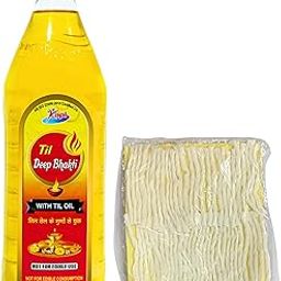 KAPL Til Deep Bhakti Sesame Pooja Oil in Sandalwood Fragnance (900 ml) Lamp Oil for Pooja Deepak, Spiritual Pooja, Decoration, Deepam Oil, Chemical Free-image-34