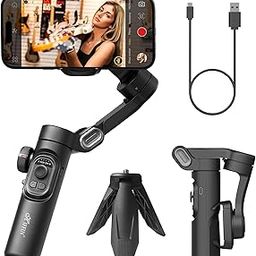 HIFFIN Smart X Gimbal Stabilizer 3-Axis Smartphone Foldable Gimbal with Focus Wheel TIK Tok YouTube Vlog Stabilizer for iPhone 15 (All Variants) 14,13,12 Pro Max & All Smartphone-15
