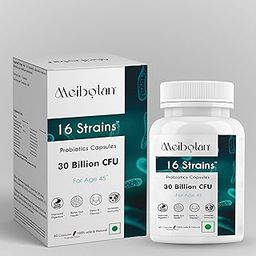 Meibotan Probiotics Supplement 16 Strains with 30 Billion CFU for Men & Women with Prebiotics - Gut Support, Digestion, Immunity Support, Detox & Cleanse - 60 Vegetarian Capsules, Age 45+-picture-19