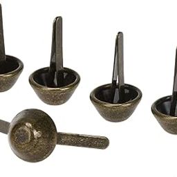 COTOWIN 50 Pieces Bottom Stud Bag Feet Purse Feet Spike Nailheads Brad 15mm leathercraft Findings (Antique Brass)-image-59