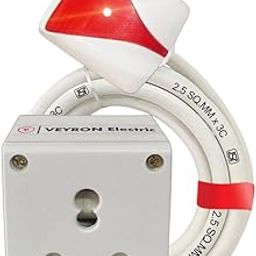 VEYRON 3500W Power Cube | 16 Amp Extension Board with 16A led Indicator 3 pin Top | Single Socket with Safety Shutter | 2.5 MM ISI Certified Cord | Heavy Duty (3 Meter)-10