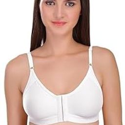 Advance Selection Cotton Front Open Bra for Women Daily Use | Non-Padded, Non-Wired | Full Coverage Regular Wear (Pack of 1) (White)-6