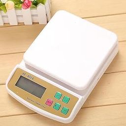 Kitchen Scale Multipurpose Portable Electronic Digital Weighing Scale | Weight Machine With Back light LCD Display | White |10 kg | SF 400 A-picture-10