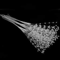 Ubervia 60 Stems Pearl Bead Spray DIY BridWedding Craft Bouquet Decoration White (58012315KAS)-image-13