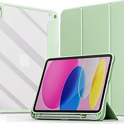 MOCA iPad (A16) 11th Generation 11 Inch 2025 10th Generation Case 2022, iPad 10.9 Inch Case with Clear Transparent Back and TPU Shockproof Frame Cover (ipad 10th Gen 10.9 2022, Matcha Green)-image-40