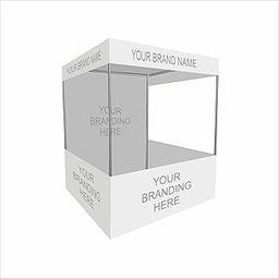 Customize, Your Text Canopy Foldable Marketing Tent for Advertisement Branding Promotion (4x4x7ft, White)-image-52