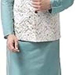 Men Printed Kurta Jacket Set, Full Sleaves, Knee Length, Straight, Regular Fit, Mandarin Collar Ethnic Wear-picture-34